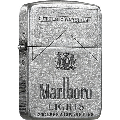 zippo打火机1941复刻万宝路古银精雕煤油防风男礼物正版外壳正品