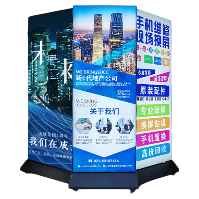 立式可移动led双面卡布软膜灯箱定制落地发光广告牌展示手机维修