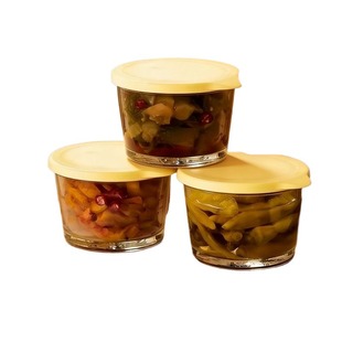 玻璃碗密封罐食品小保鲜盒冰箱装咸菜饭盒迷你泡菜罐子小号盒子