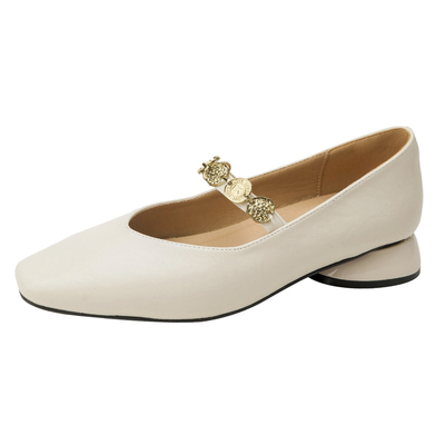 送运费险真皮玛丽珍鞋女2025新款