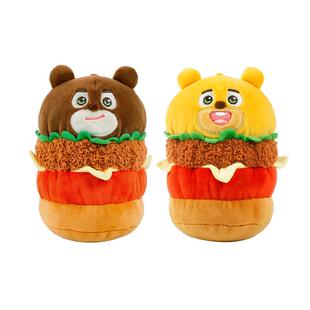 熊出没趣味小食系列汉堡挂件毛绒钥匙扣可爱背包挂饰生日礼物