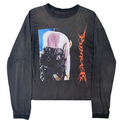 PF长袖水洗破洞印花新款