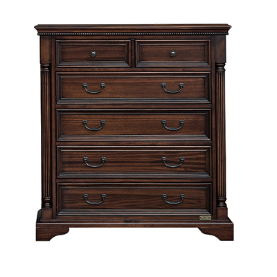 艾诗蒂美式复古胡桃木储物收纳柜