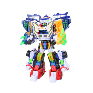 迷你特工队之超威能量变形机器人狼鹰机甲龙王玩具雷霆王巨鲨兽王