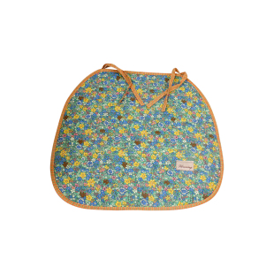 出口韩国Flowering四季纯棉椅子垫 田园全棉绑带防滑坐垫办公椅垫