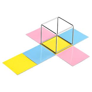 正方体长方体数学教具模型小学五年级可拆卸展开图棱长与表面积计算演示器搭建拼接框架磁性立体几何套装学具
