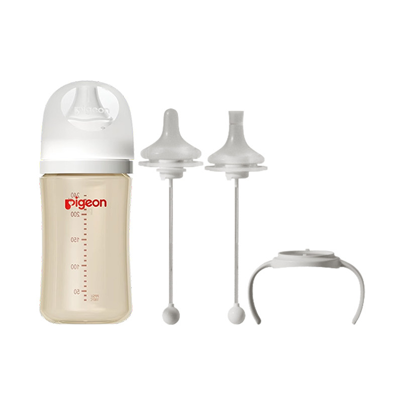 【新品】贝亲自然离乳PPSU重力球吸嘴奶瓶双把手防呛套组官旗正品