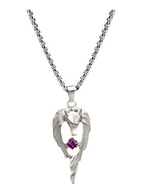 夜光狼王项链钛钢图腾情侣毛衣链