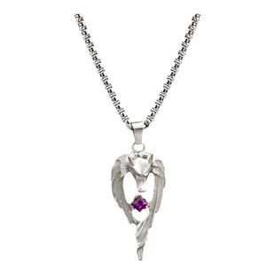 夜光狼头项链图腾北境狼王发光锁骨链吊坠帅气复古嘻哈街头潮人链