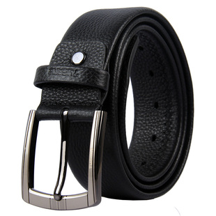 啄木鸟皮带男士真皮针扣新款腰带男头层纯牛皮休闲潮裤腰带加长