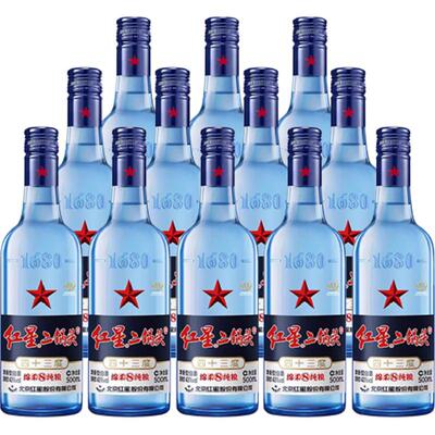 红星二锅头纯粮43度500ml*12瓶