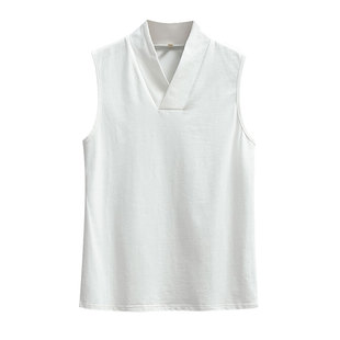 中式交叉领汉服背心改良中国风内搭打底无袖上衣