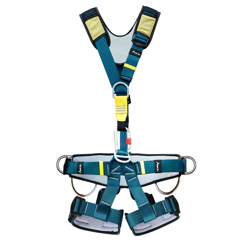全身五点式安全带户外高空作业空调安装攀岩速降安全绳套装新国标