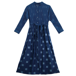 赫轩原著高档秋冬新款文艺复古连衣裙高档小众设计长裙气质显瘦正