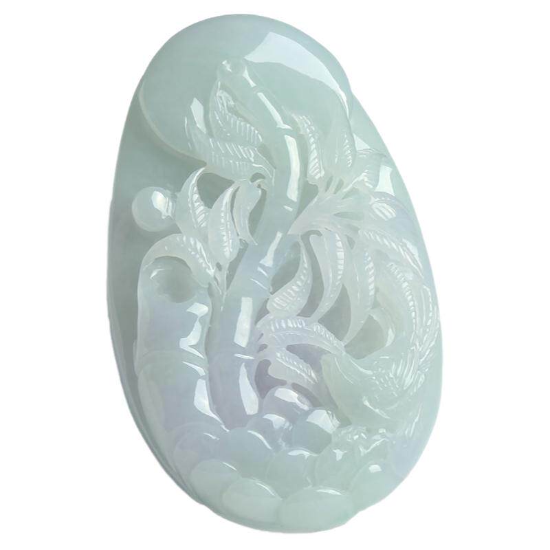 缅甸天然大师雕刻翡翠玉坠