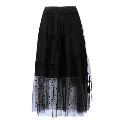 多层网纱中长款蓬蓬裙半身裙