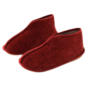 秋冬老北京布艺包跟保暖棉拖鞋男女居家室内防滑软底静音贝壳棉鞋