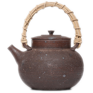 老岩泥提梁壶系列 |电火两用手工紫砂粗陶泡煮茶壶侘寂电陶炭火炉