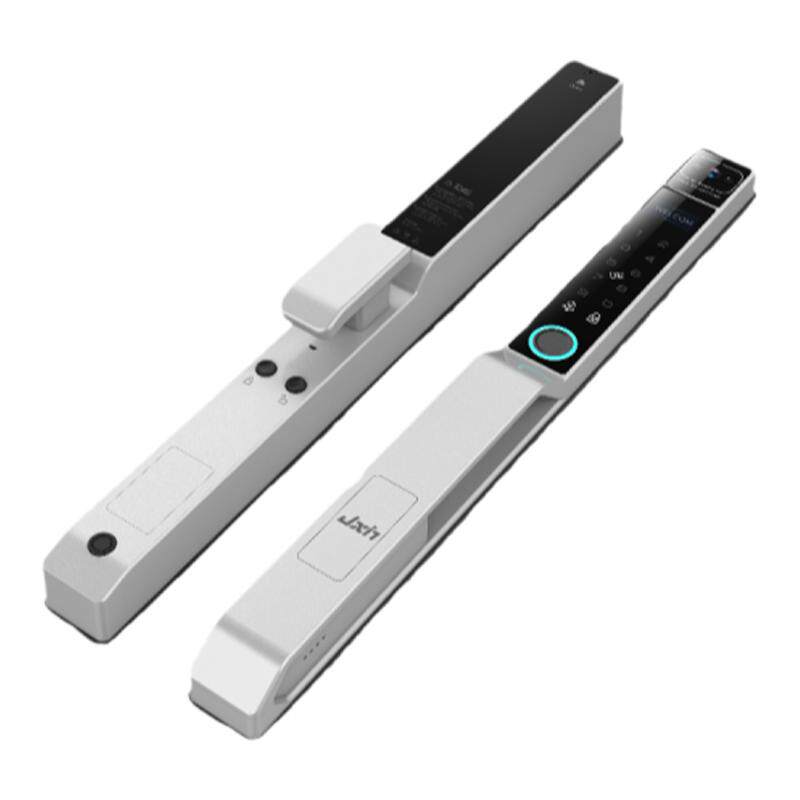 断桥铝全自动3D人脸识别智能指纹锁涂鸦远程开锁防水推拉门滑轨门