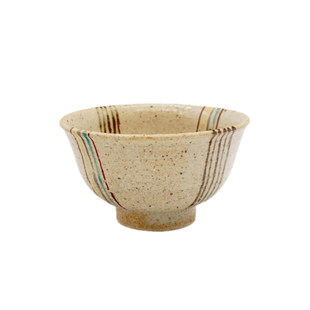 日本藏珍窑鲁山人手绘复古风丝语个性小碗家用轻奢餐具粗陶米饭碗