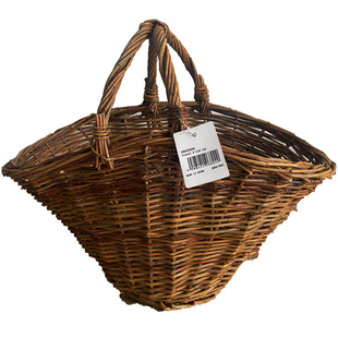 出口日本贝壳篮子藤编壁挂花篮挂篮手提编织手工插花手提篮