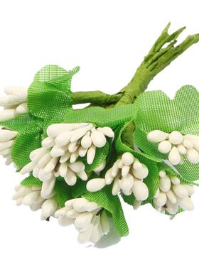 diy白色仿真手工发簪耳饰品花芯