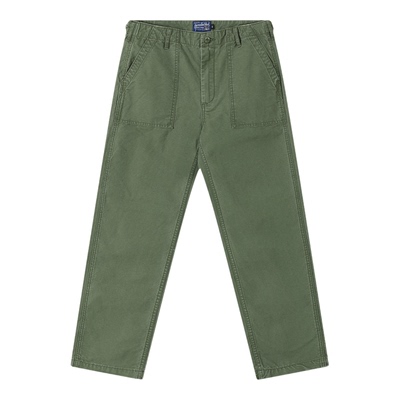 蓝布屋OG107修身甲板裤谷物染色