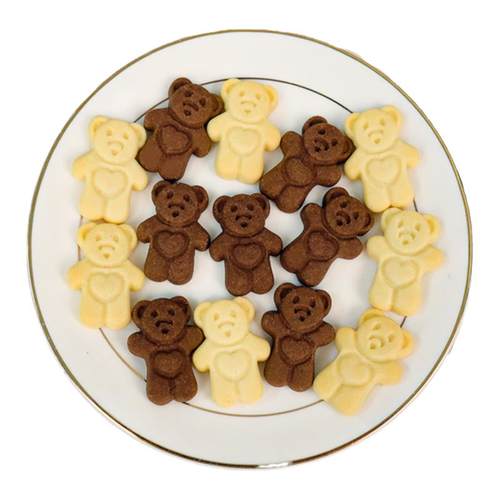 黑色小熊饼干蛋糕装饰卡通爱心巧克力曲奇饼干生日甜品烘焙配件