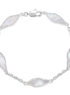 白贝母玛瑙槟榔叠戴手链女轻奢高级设计感黑玛瑙手饰