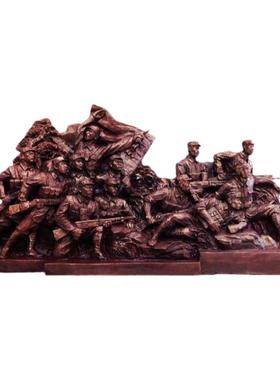 军人部队摆放公园主题雕塑