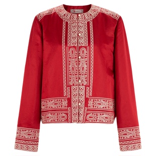 宫小妍【曼奢·天霜红罗】桑蚕丝新中式风外套5071561