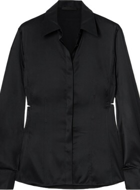 Helmut Lang 夏季女挖剪真丝混纺衬衫