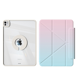 2025款ipadPro11代保护壳air7渐变保护套11寸3折Y型适用苹果6平板12.9磁吸10代9拆分4九5透明13防弯摔8带笔槽
