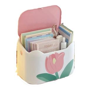 花朵桌面垃圾桶可爱垃圾袋客厅卧室家用车载桌上书桌餐桌纸篓小号