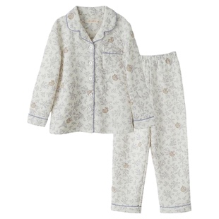 儿童里纯棉秋冬宝宝家居服女童加厚三层夹棉A类新款女孩睡衣套装