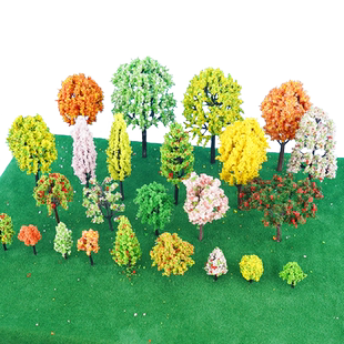 模型建筑沙盘材料微缩景观植物场景假树diy手工仿真城市小树套装