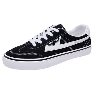 回力黑色帆布鞋男2026夏季新款时尚潮流复古板鞋轻便软底运动男鞋