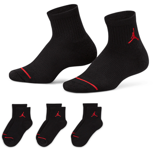 Nike/耐克官方正品JORDAN儿童运动训练透气袜子三双装HA5109-023