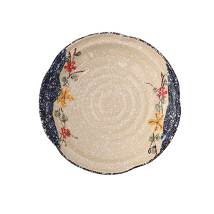 釉下彩陶瓷家用菜盘日式寿司蛋糕展示平盘长方形圆碟深鱼盘微波炉