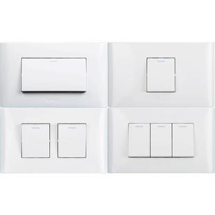 公牛118型一开双控开关面板120墙壁二开双控按钮四开电灯按钮家用
