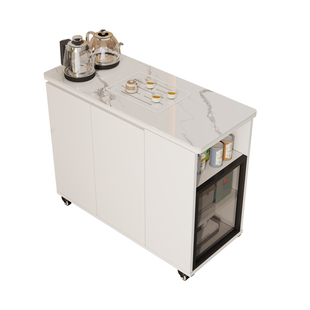 智能沙发边柜侧边带插座茶水柜带轮小型茶边柜客厅靠墙可放水桶