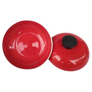 康舒砂锅盖子家用陶瓷锅盖配件红色汤煲盖通用中药壶炖锅沙锅盖子