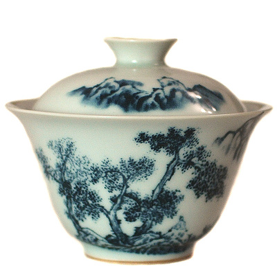 工夫茶盖碗古青仿古做旧慕古盖碗