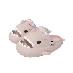 seven儿童鲨鱼拖鞋女童防撞露趾夏季宝宝凉鞋洞洞鞋2025新款可爱