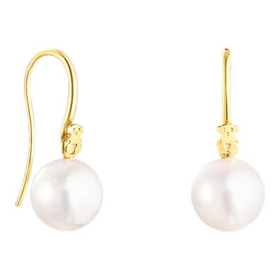 Gloss系列银镀金珍珠耳挂