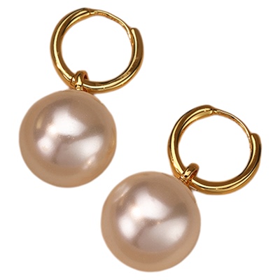 饰悟银饰母贝珍珠耳扣轻奢耳饰女