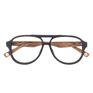 POSESION经典飞行员眼镜框大框双梁眼镜架木质可配近视度数眼睛框