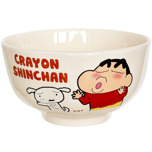 蜡笔小新面碗陶瓷家用2025新款可爱个人专用碗具情侣大号汤碗碗碟