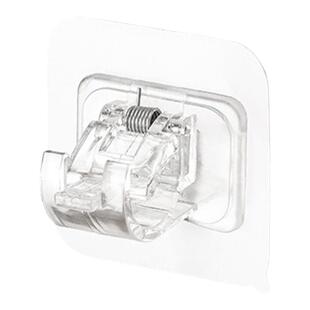 帘杆挂钩免打孔窗帘挂杆架家用墙面粘贴式支架夹子门帘伸缩杆粘钩