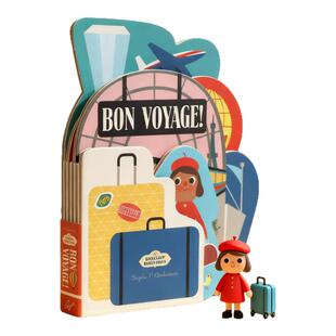 美好的旅程异形书 英文原版绘本 Bookscape Board Books  Bon Voyage 儿童英语启蒙造型纸板书亲子互动游戏玩具书Chronicle出品